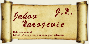 Jakov Marojević vizit kartica